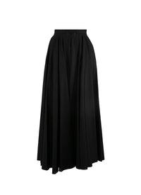 Pleated flared skirt - Black