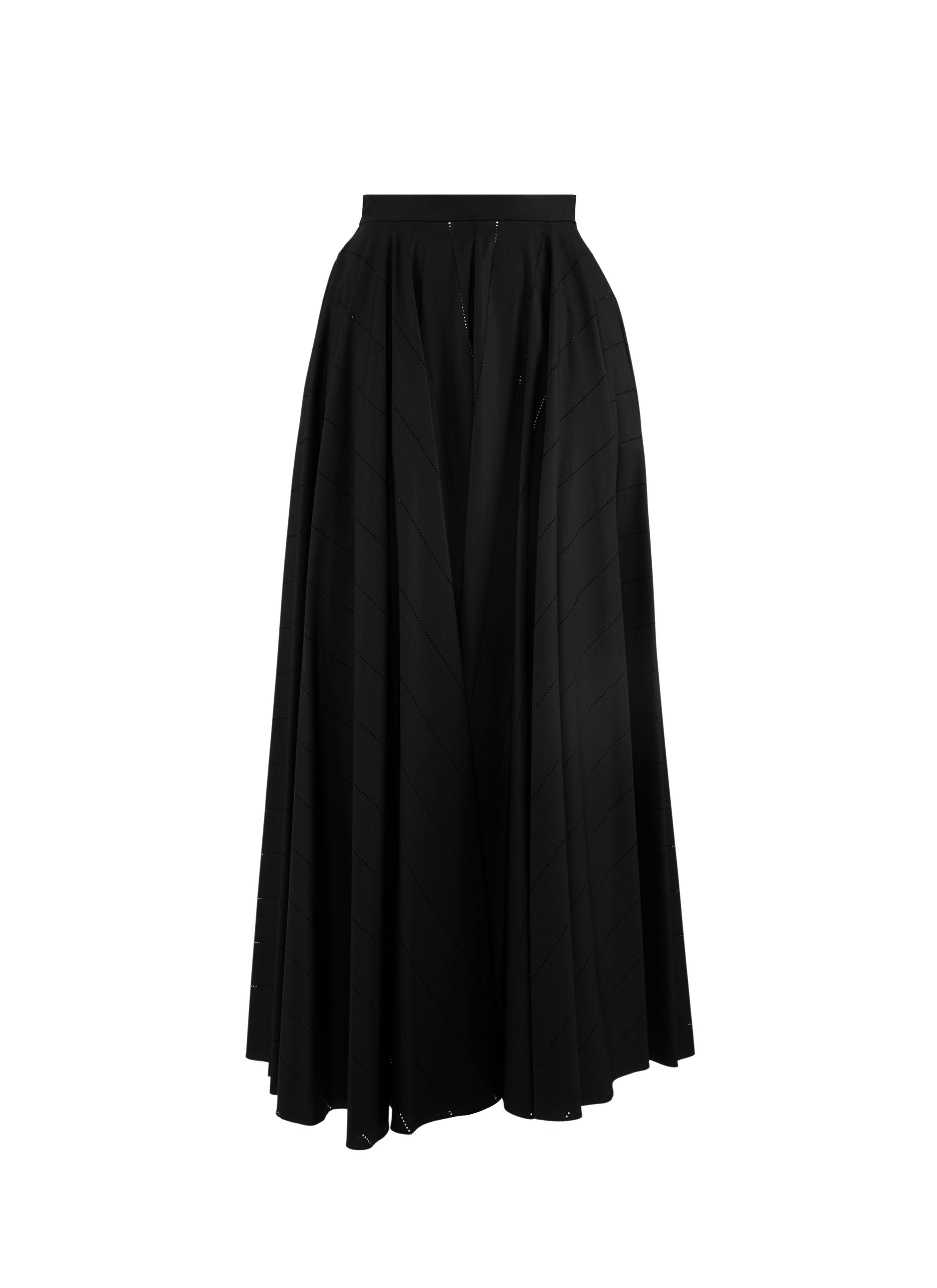 Pleated flared skirt - Black