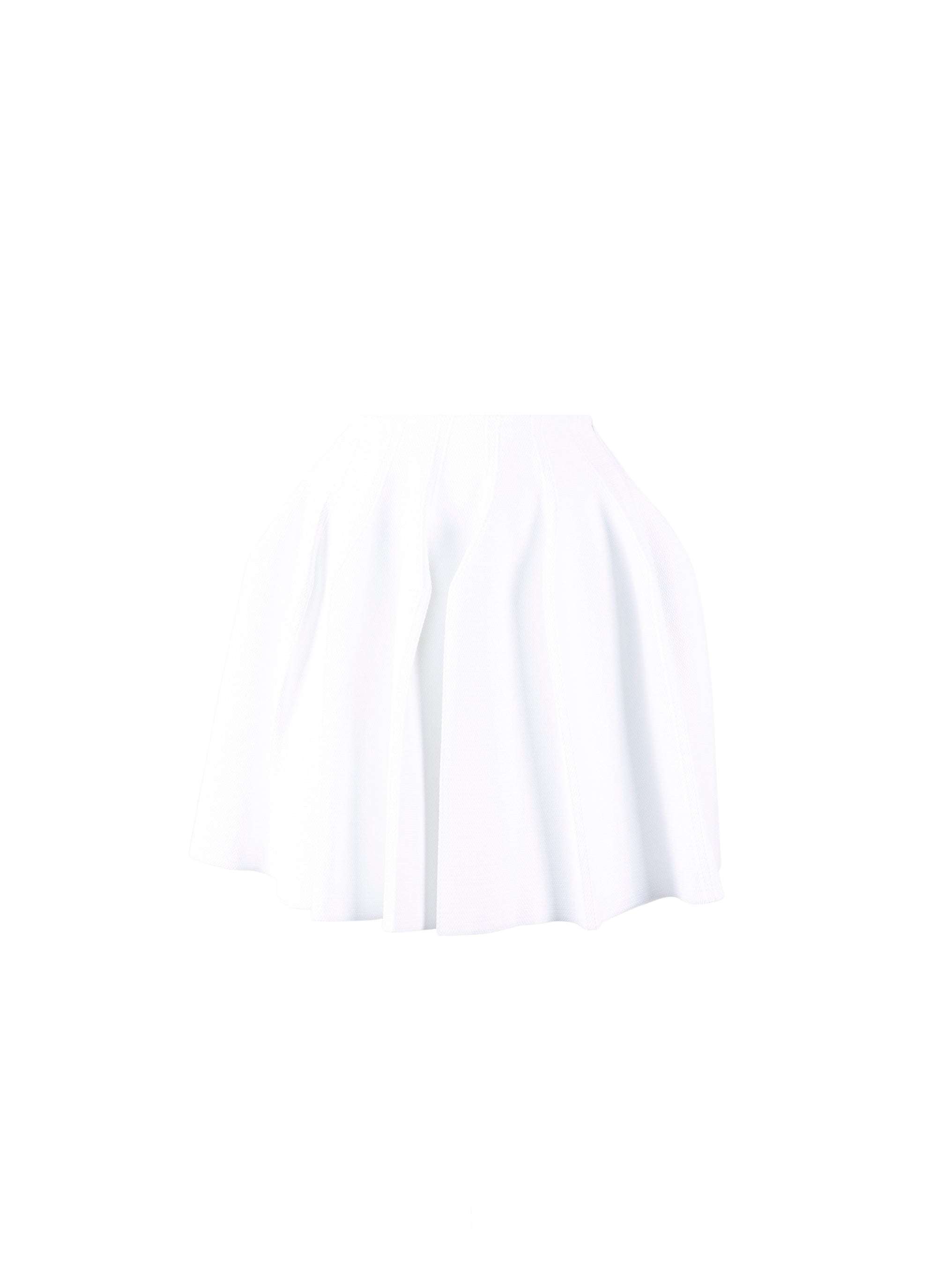 Jupe courte Maille piquée - Blanc