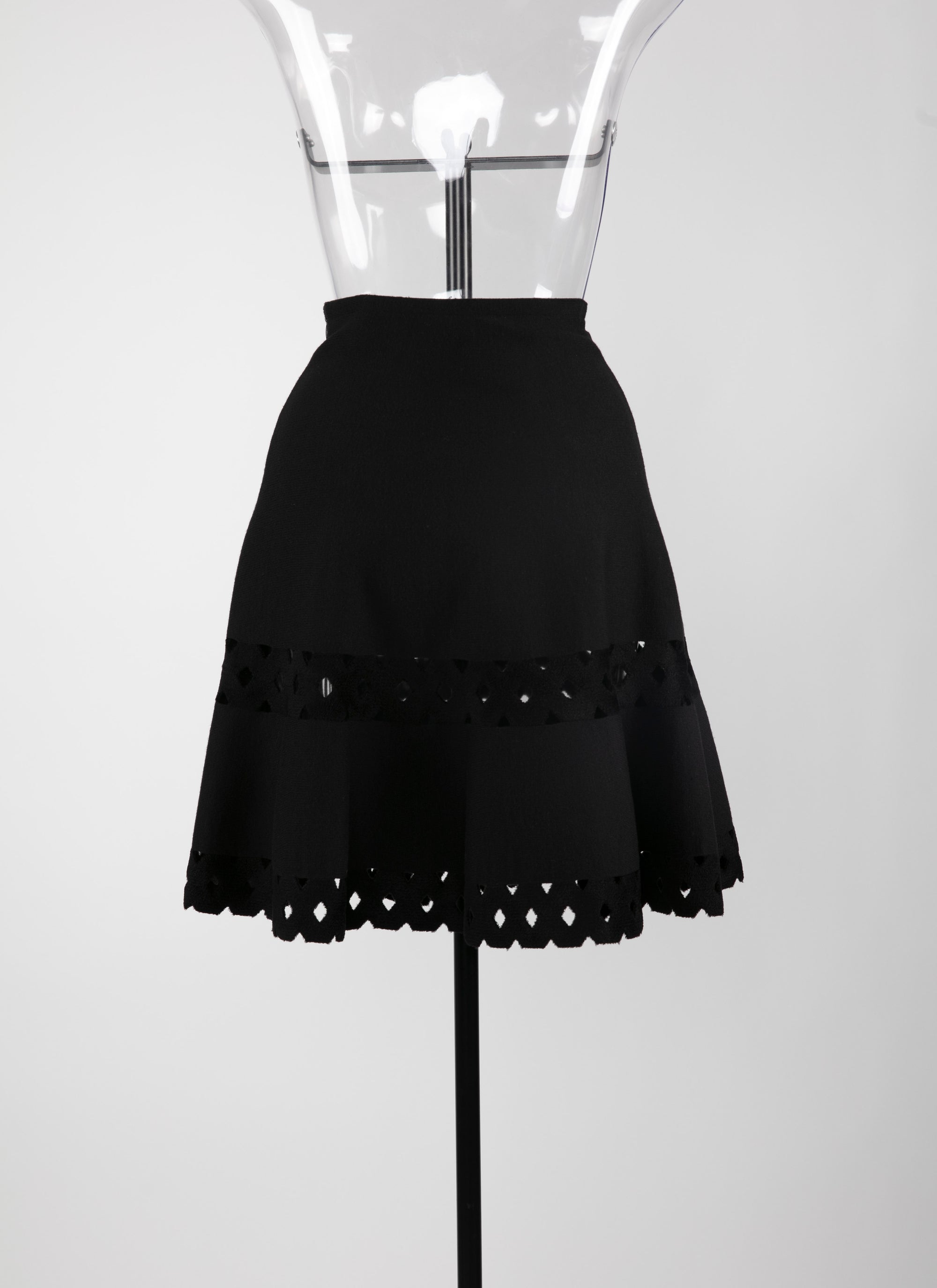 Wool Loden short skirt - Black