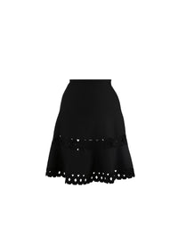 Wool Loden short skirt - Black