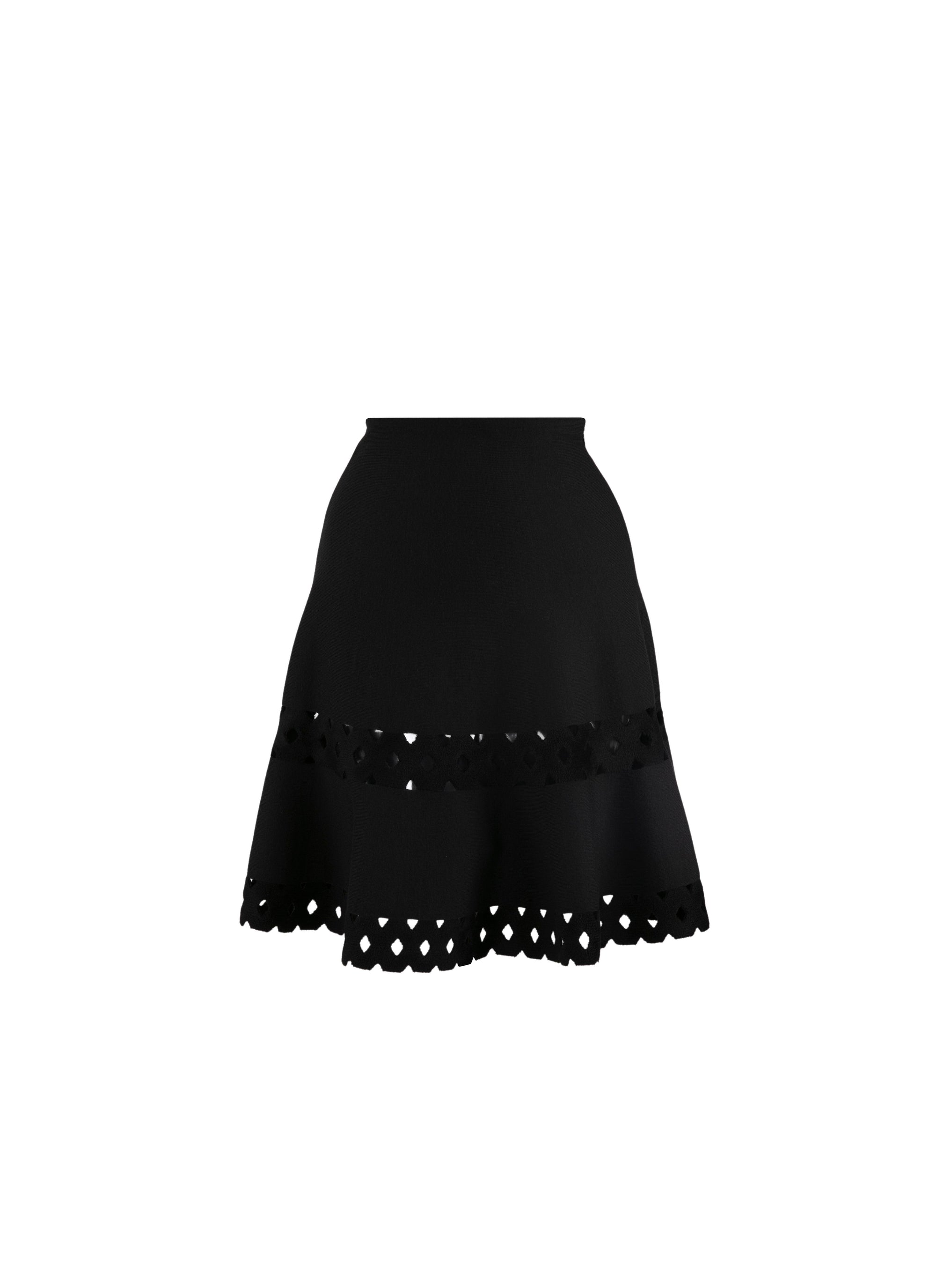 Wool Loden short skirt - Black