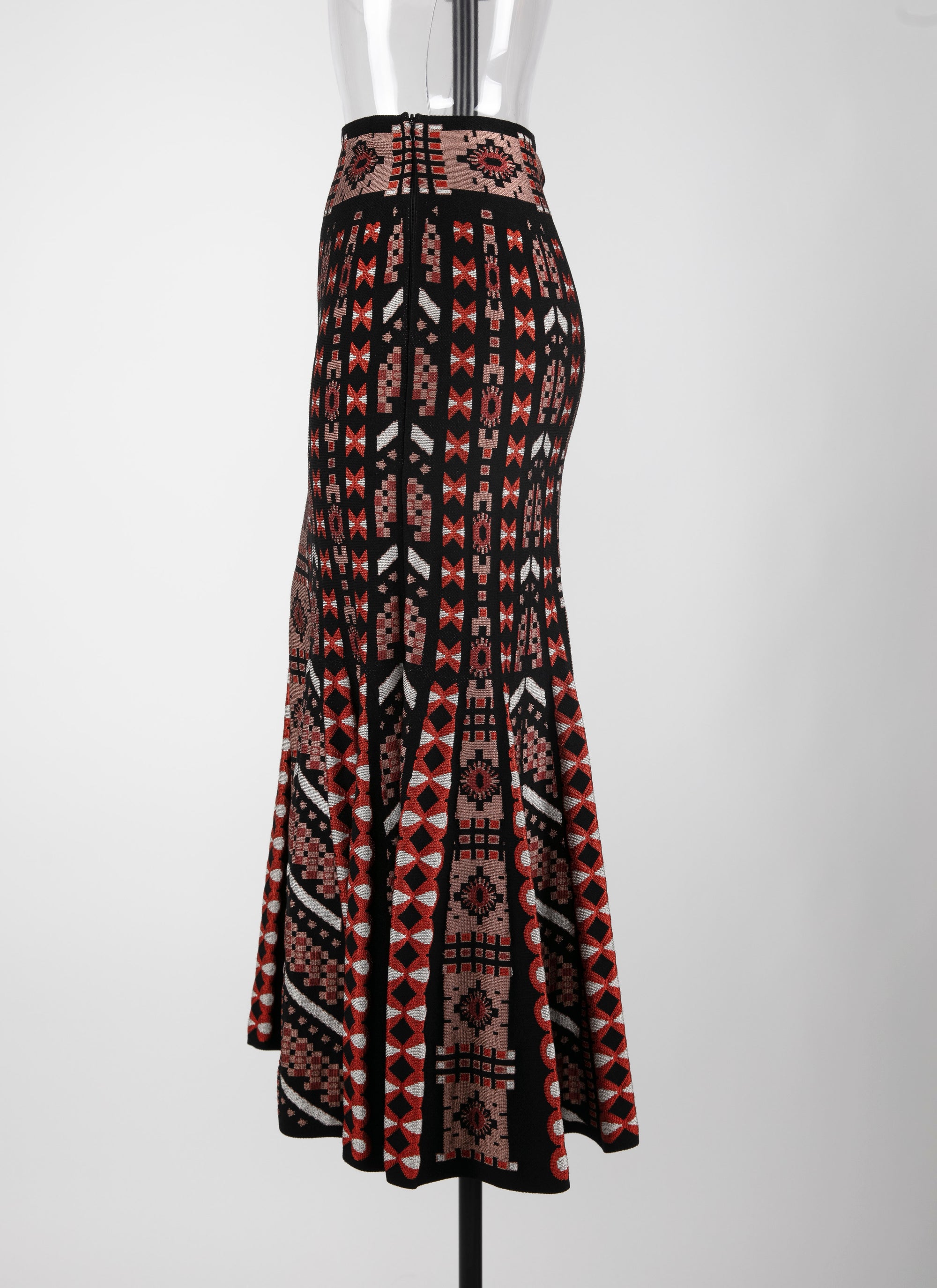 Jupe longue en maille - Bois de Rose & Noir