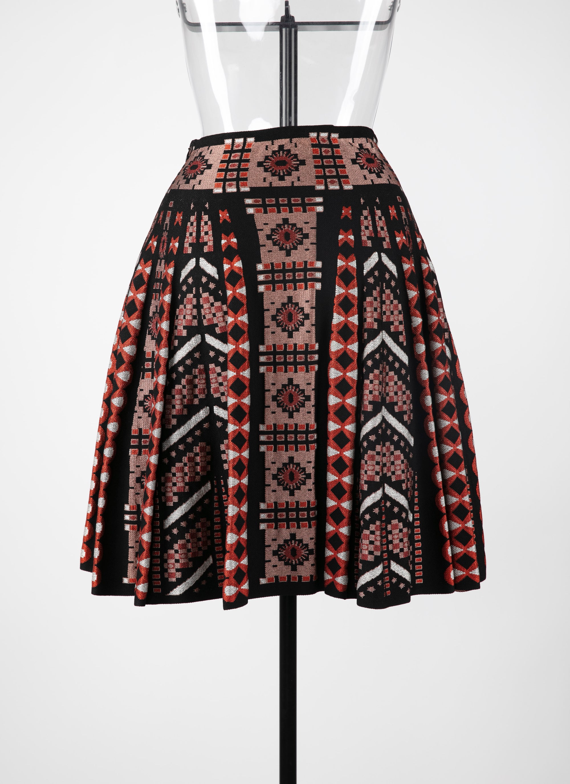 Jupe courte en maille - Bois de Rose & Noir