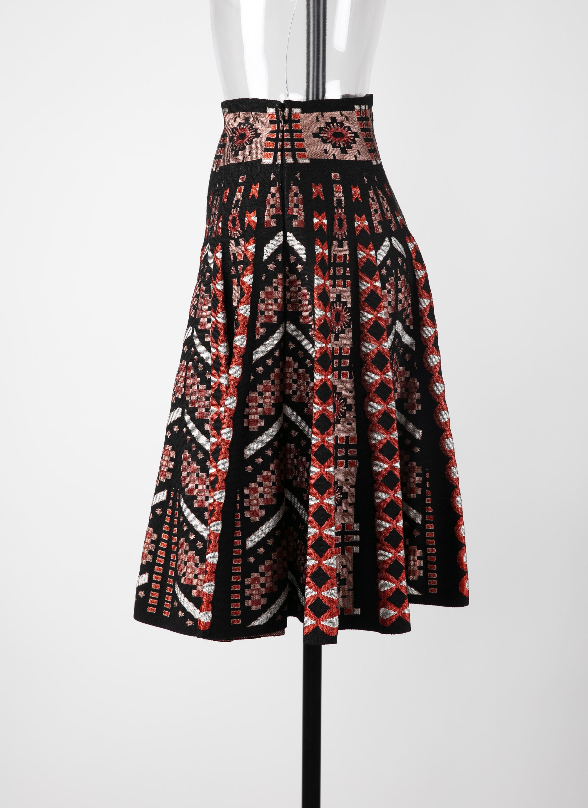 Jupe courte en maille - Bois de Rose & Noir