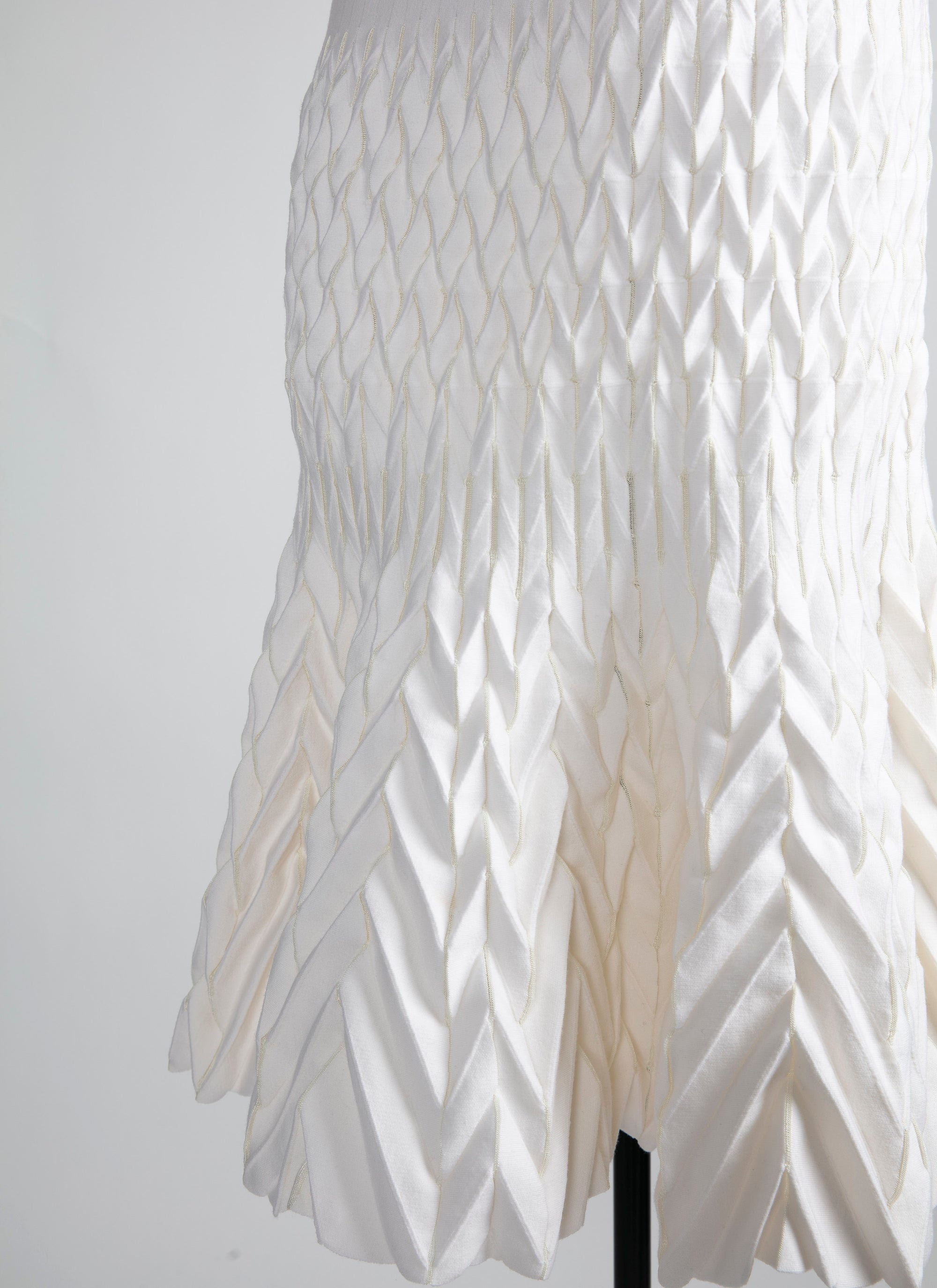 Long skirt in mesh - Ivory