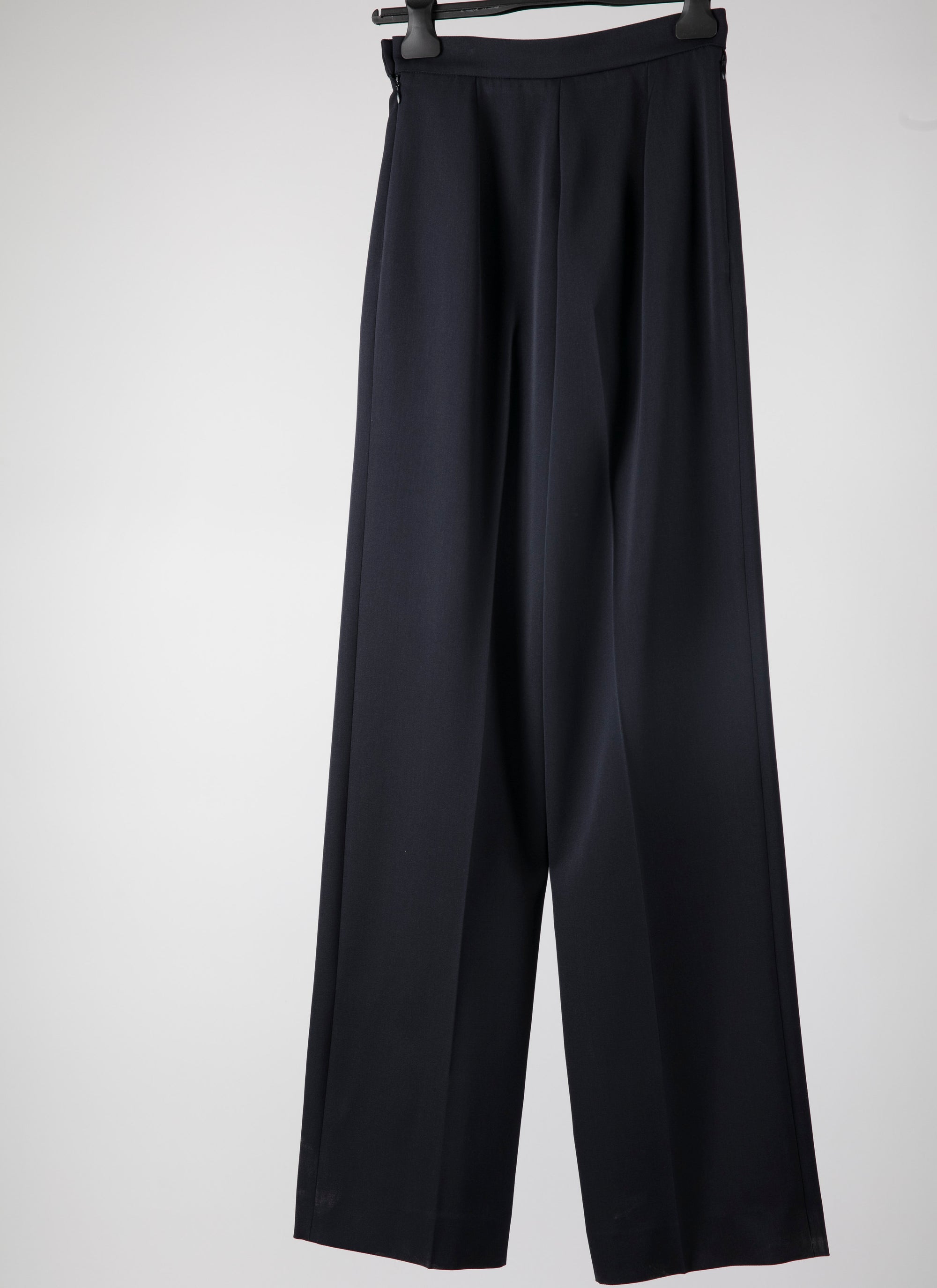 Pantalon à coupe droite Grain de poudre en laine - Nuit