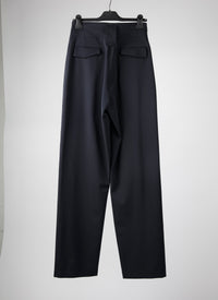 Grain de poudre wool wide-leg trousers - Night