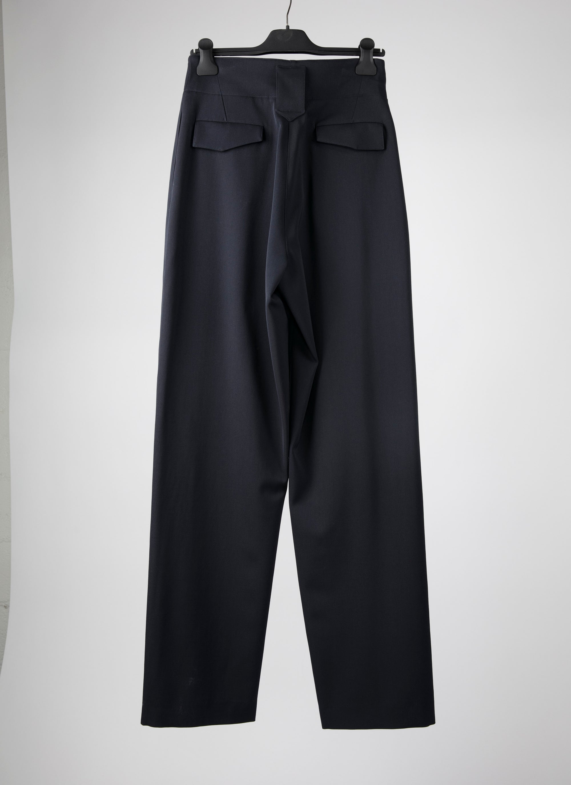 Grain de poudre wool wide-leg trousers - Night