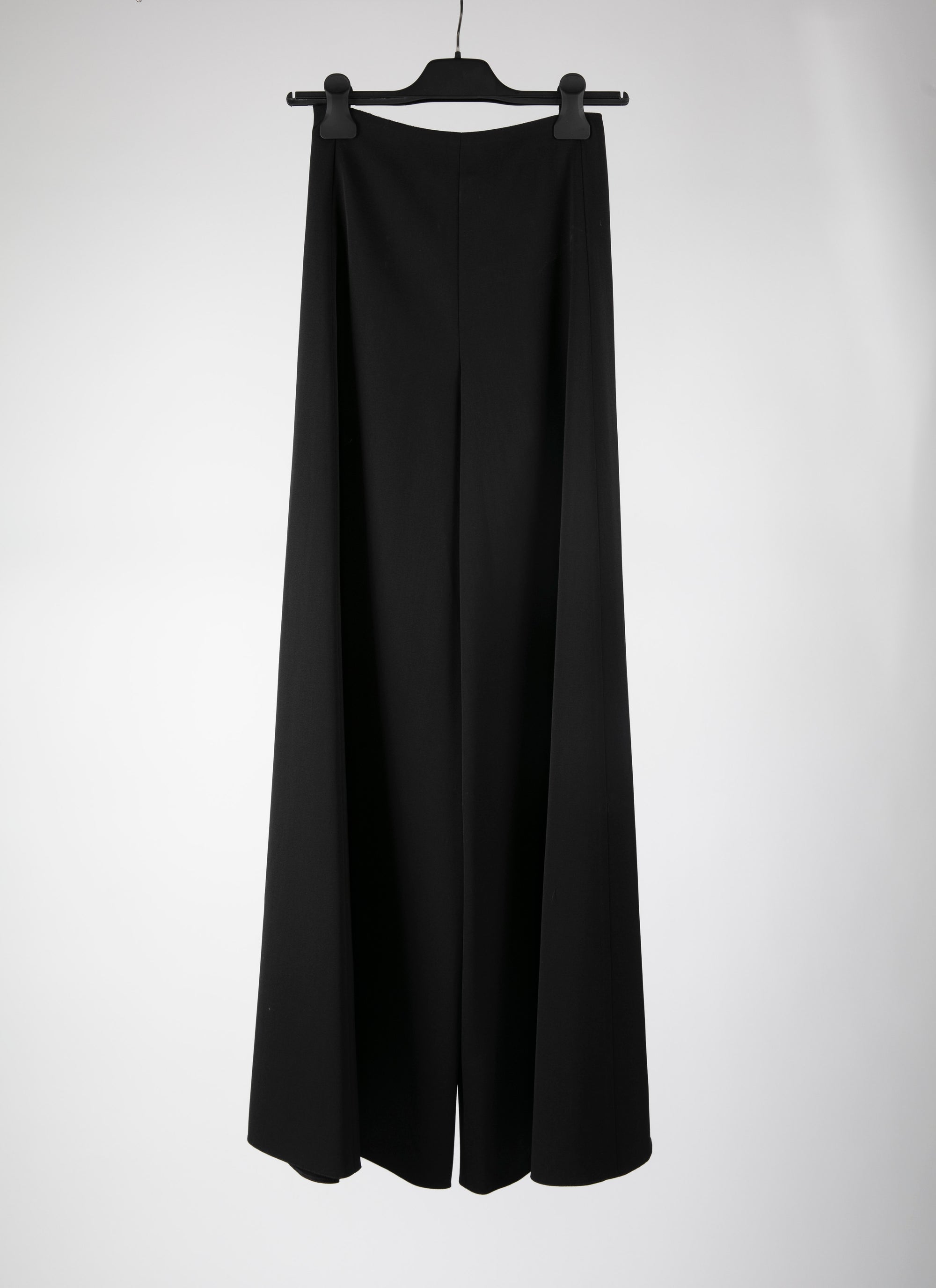 Structured high waist wool trousers - Black