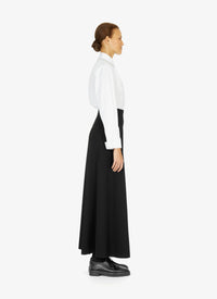 Structured high waist wool trousers - Black