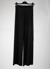 Cashmere straight leg trousers - Black