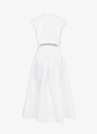 Robe plissée à effet cache-cœur - Blanc