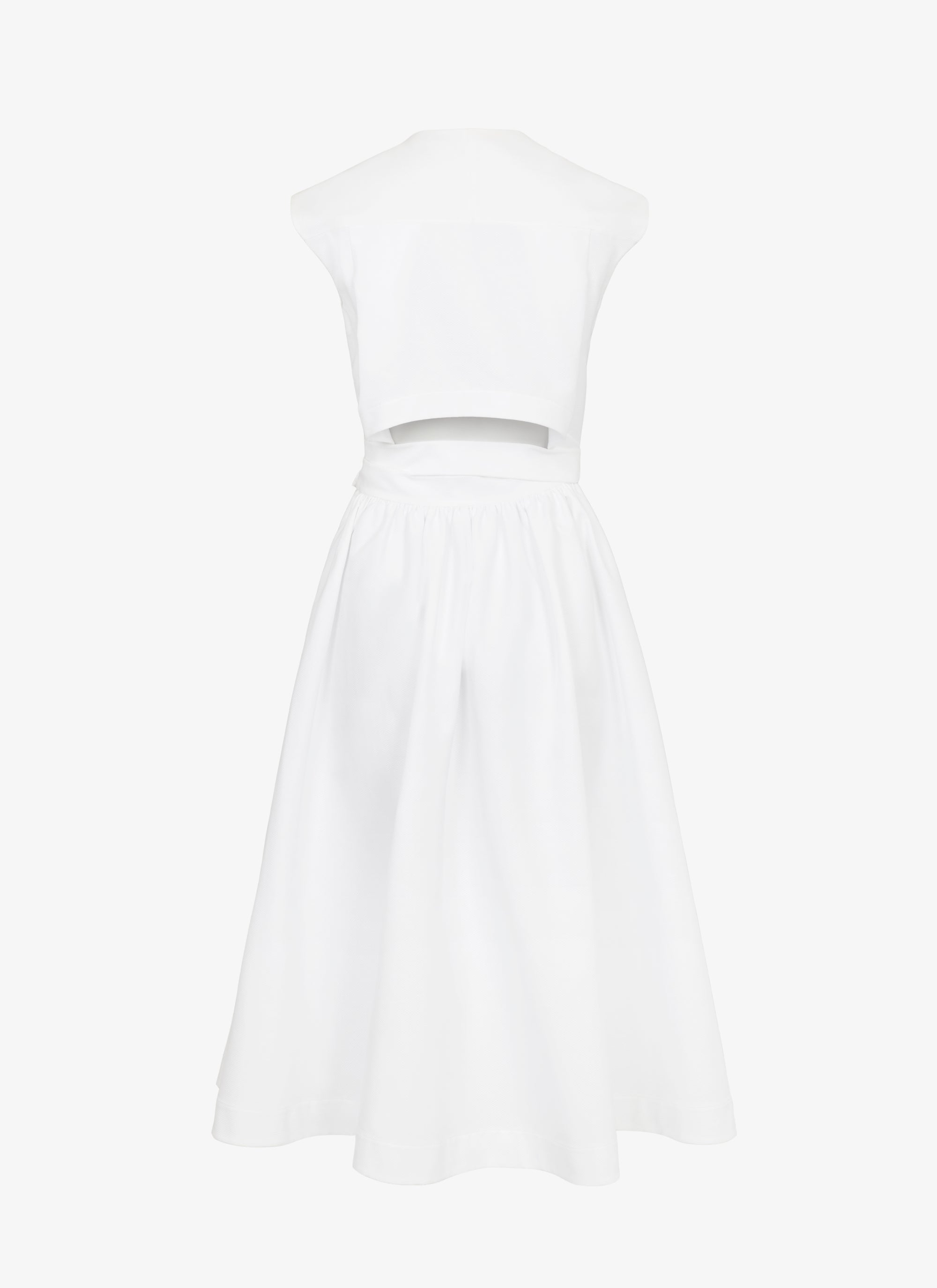 Robe plissée à effet cache-cœur - Blanc