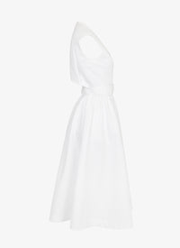Robe plissée à effet cache-cœur - Blanc
