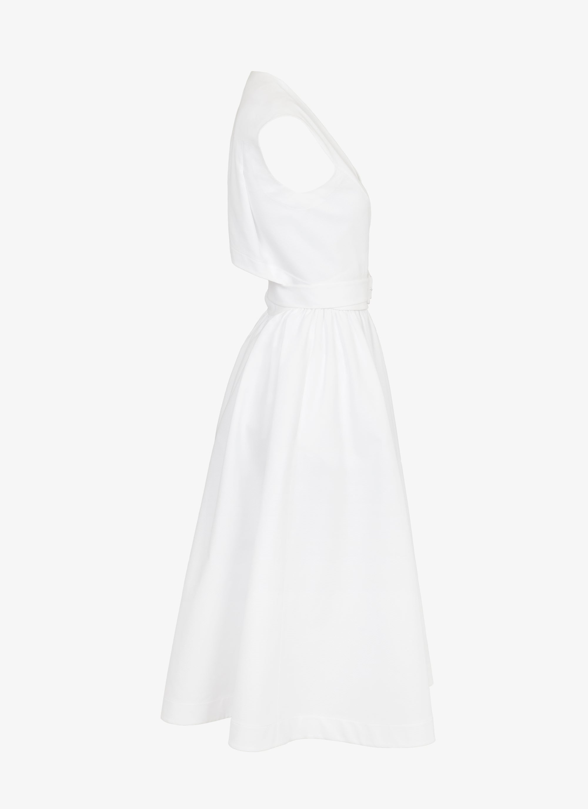 Robe plissée à effet cache-cœur - Blanc