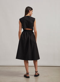 Robe plissée à effet cache-cœur - Blanc