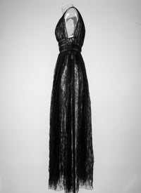 Belted maxi dress - Black