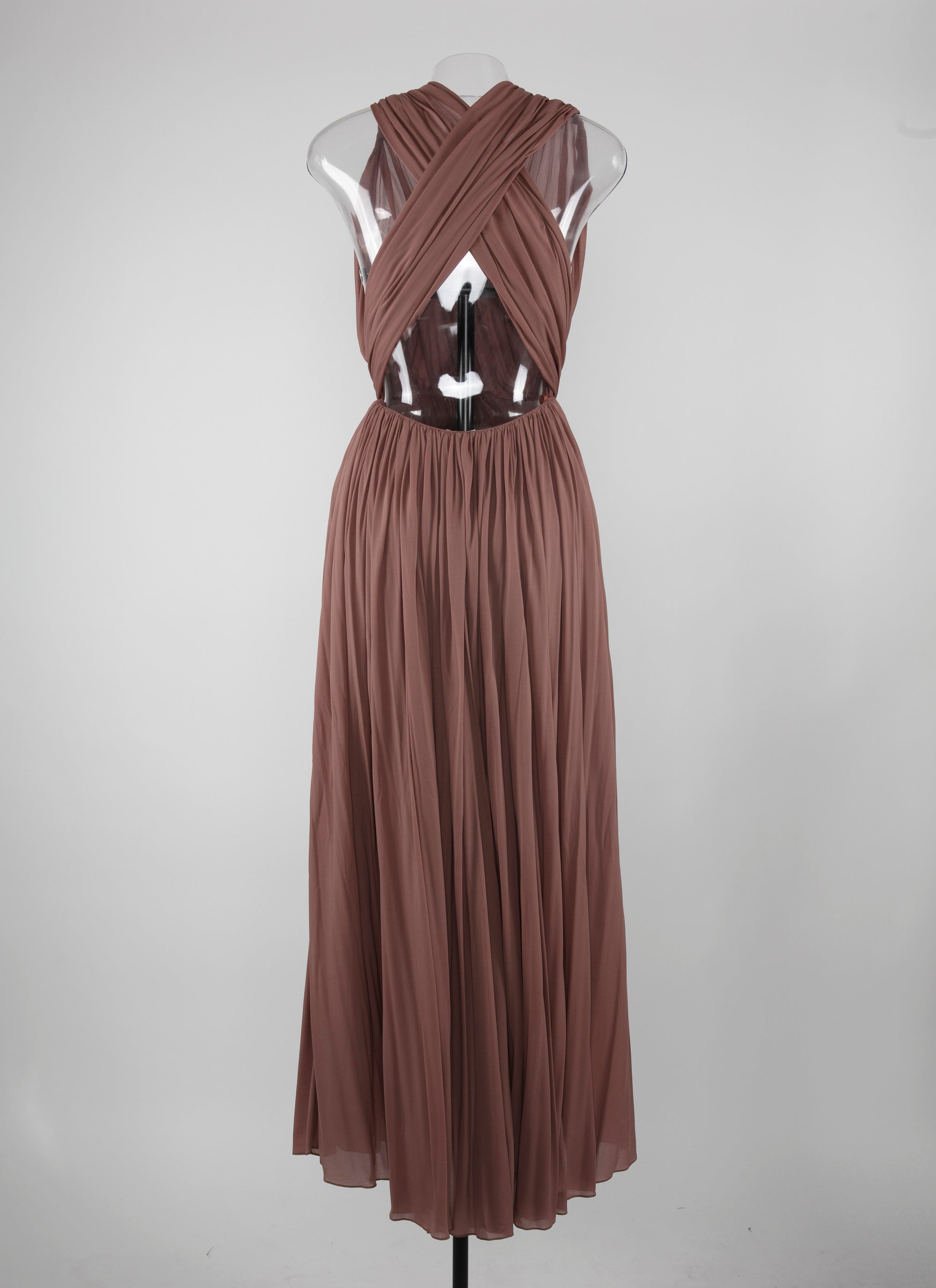 Draped maxi dress - Rosewood