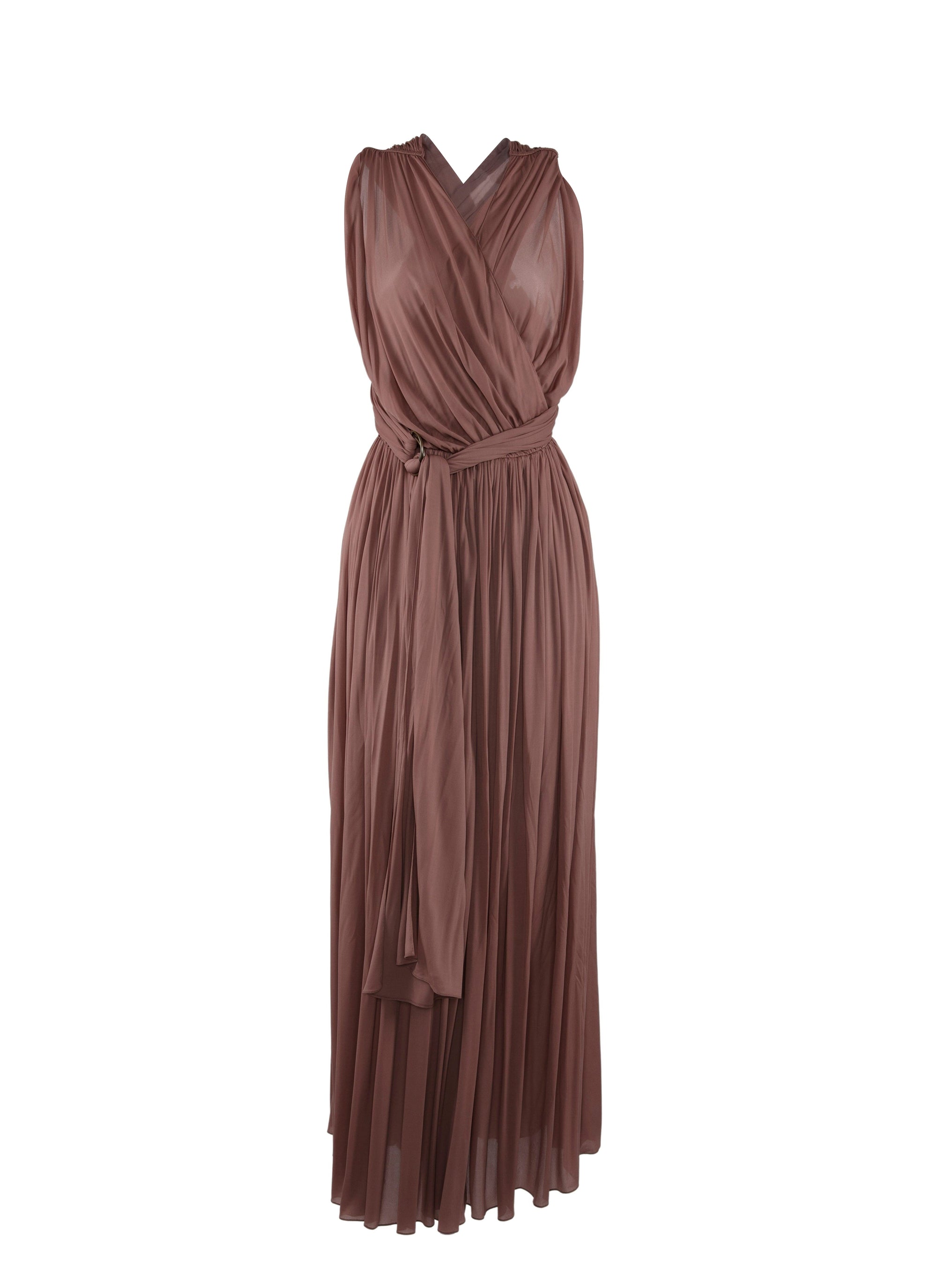 Draped maxi dress - Rosewood