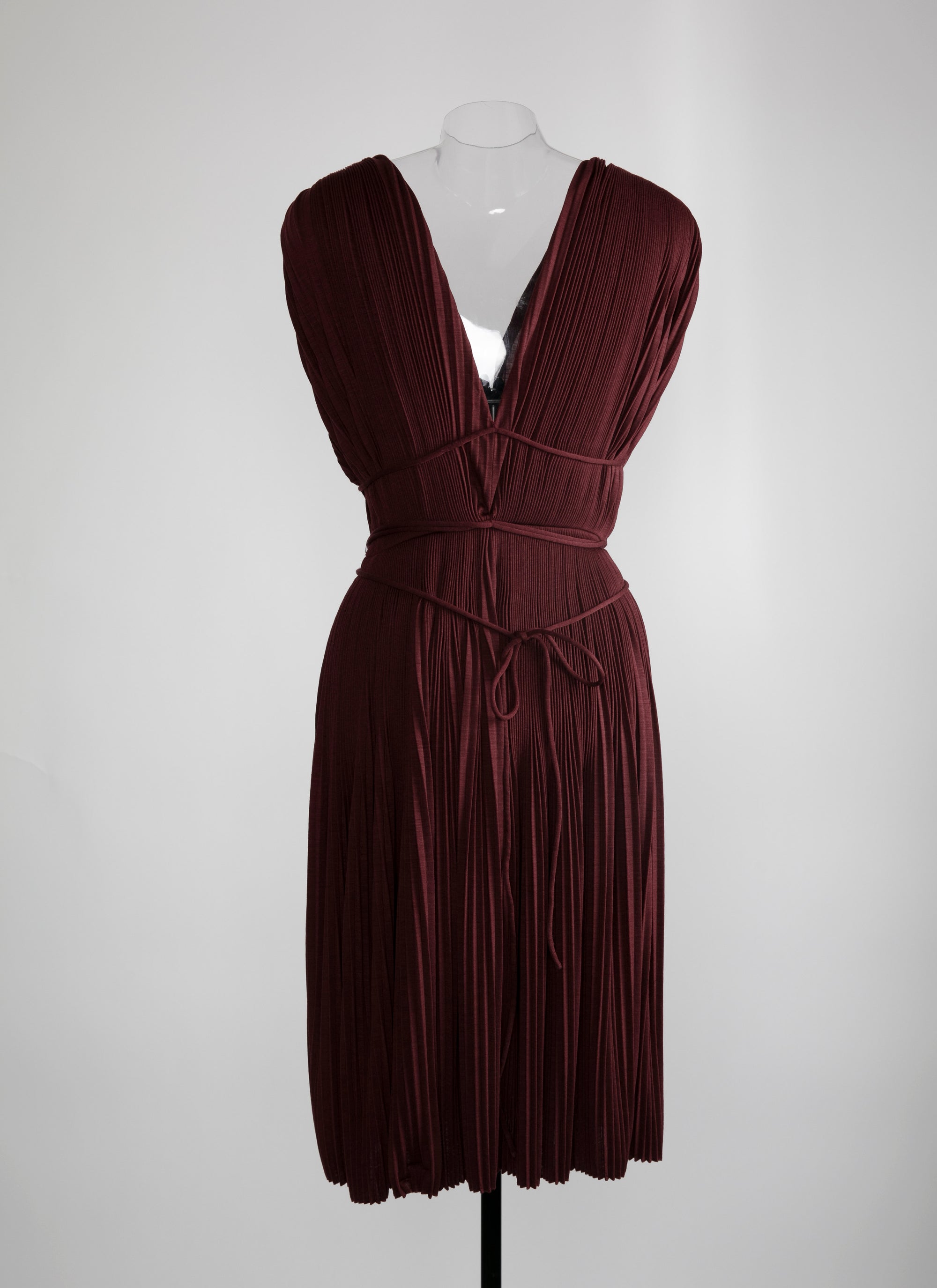 Robe courte drapée - Bordeaux