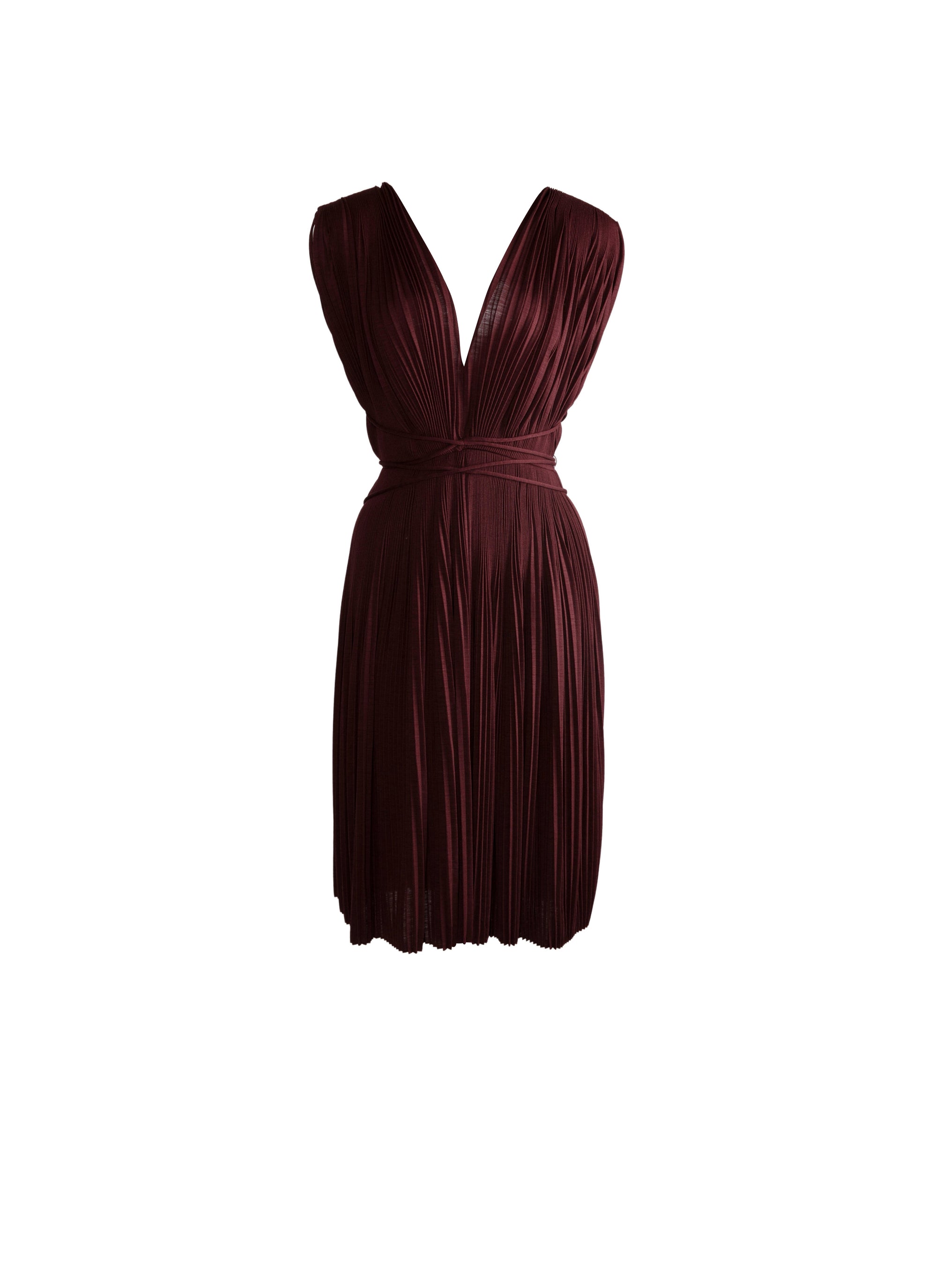 Robe courte drapée - Bordeaux