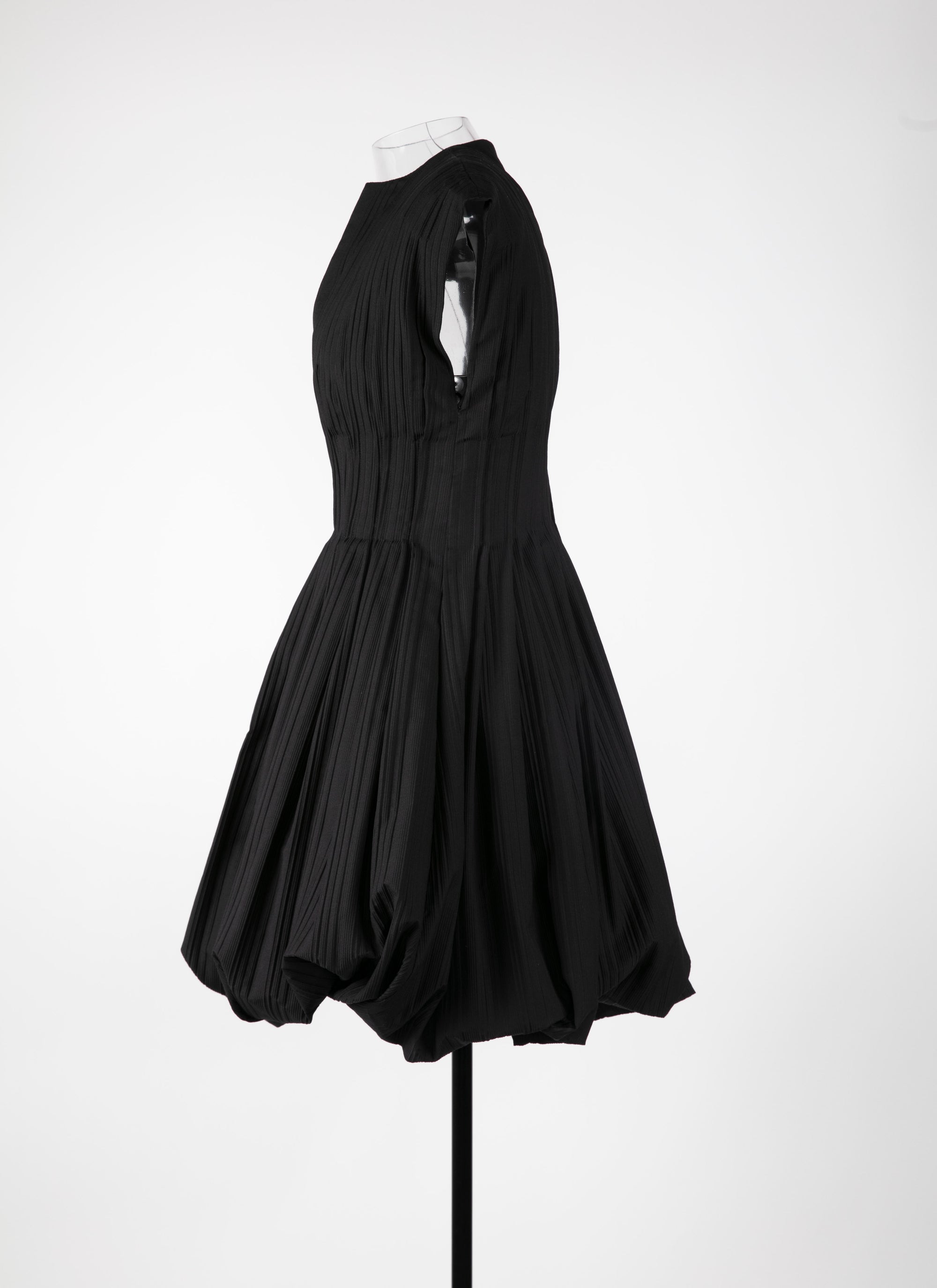 Robe courte à effet ballon - Noir