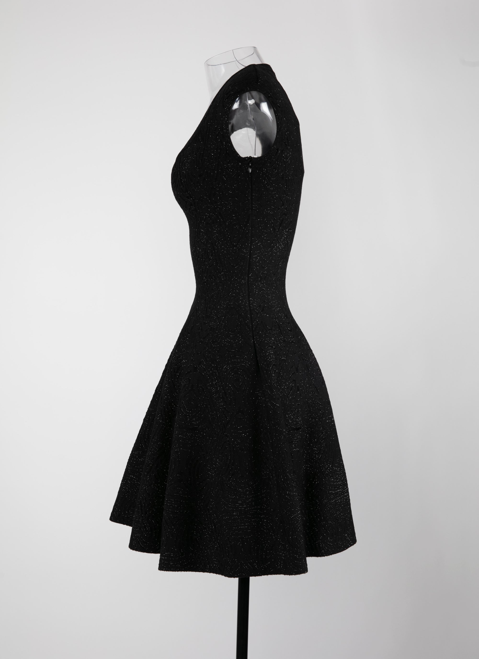 Graphic flared dress - Black & Orange