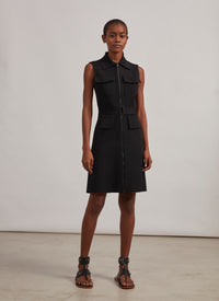 Robe polo zippée - Noir