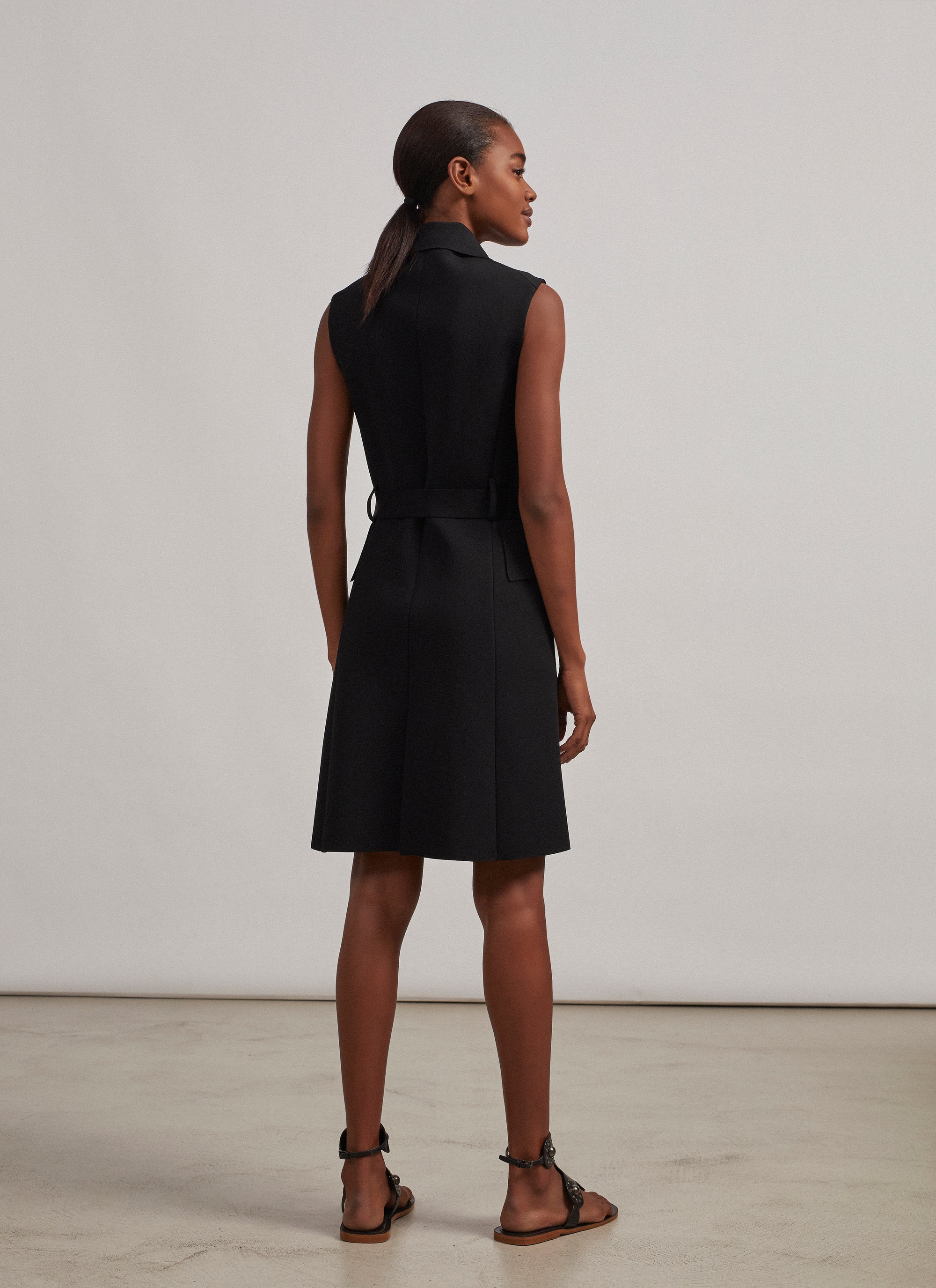 Robe polo zippée - Noir