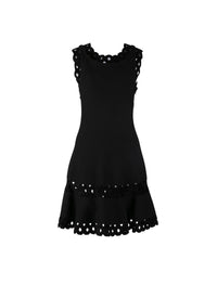 Robe courte sans manches Loden en laine - Noir
