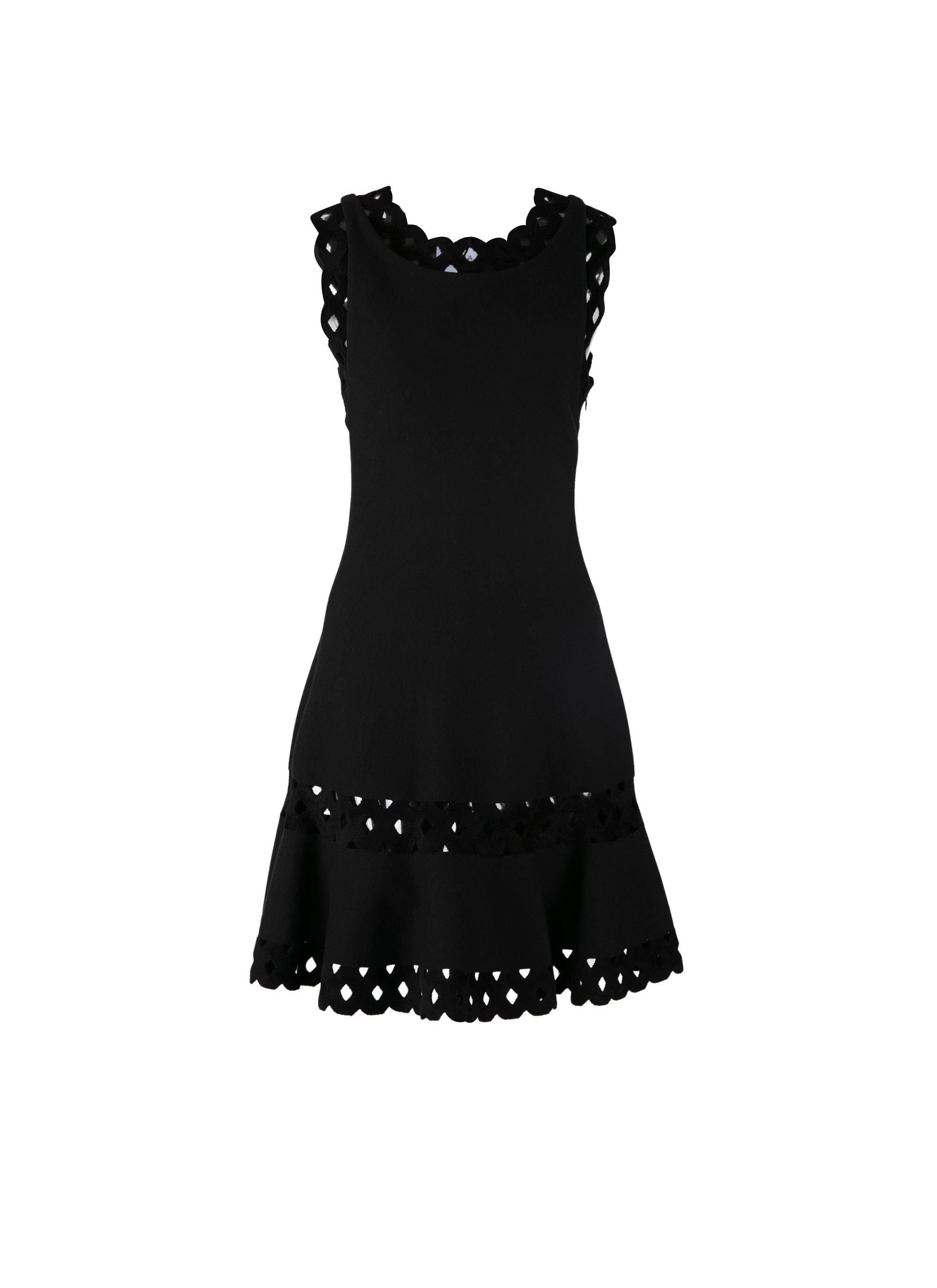 Robe courte sans manches Loden en laine - Noir