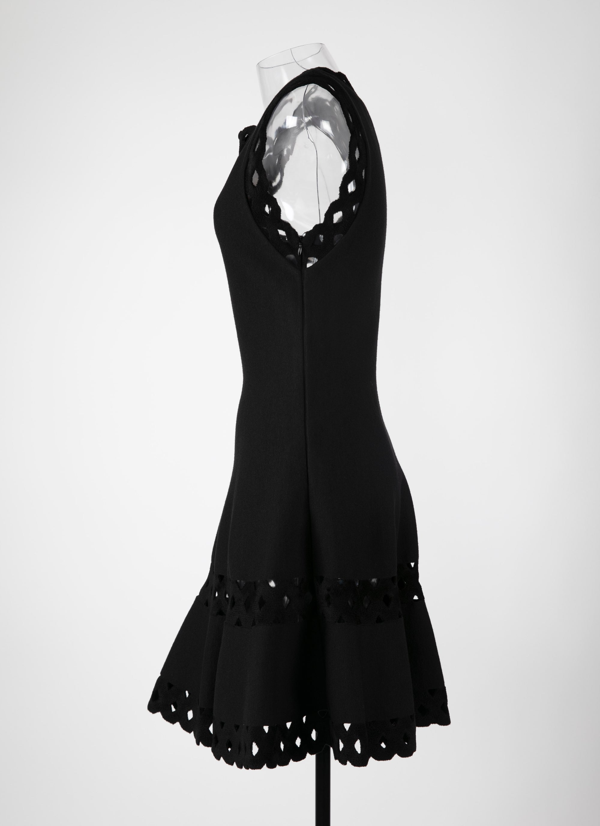 Robe courte sans manches Loden en laine - Noir