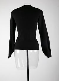 Romance wool long sleeve jumper - Black