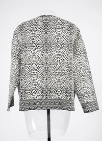 Pull à imprimé lynx en maille - Blanc & Noir