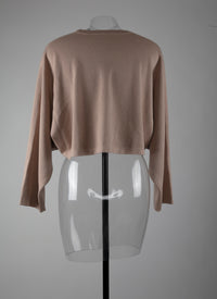 Pull large en maille en cachemire et soie - Sable
