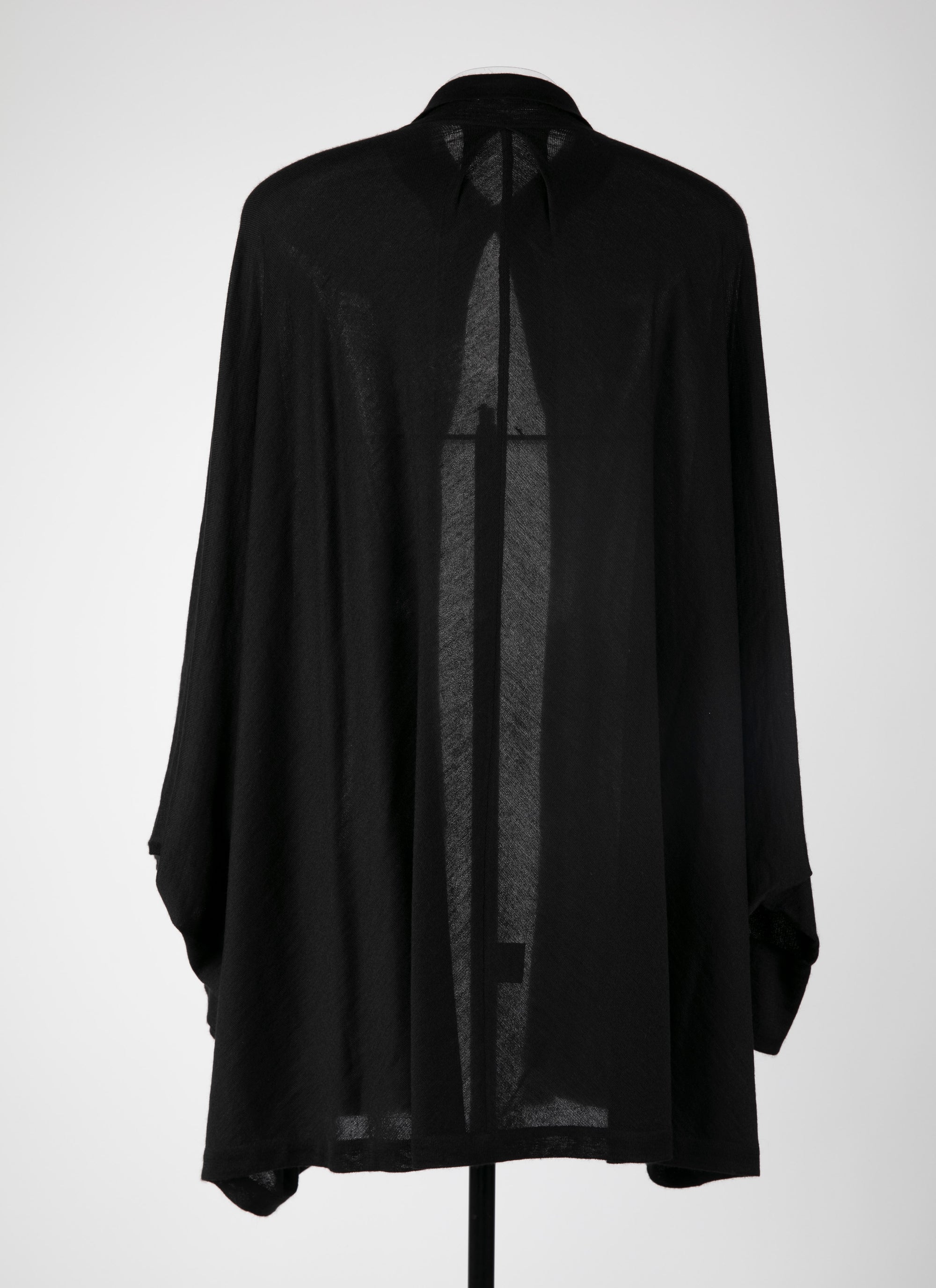 Wide cashmere shirt - Black