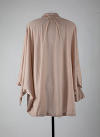 Wide cashmere shirt - Sand