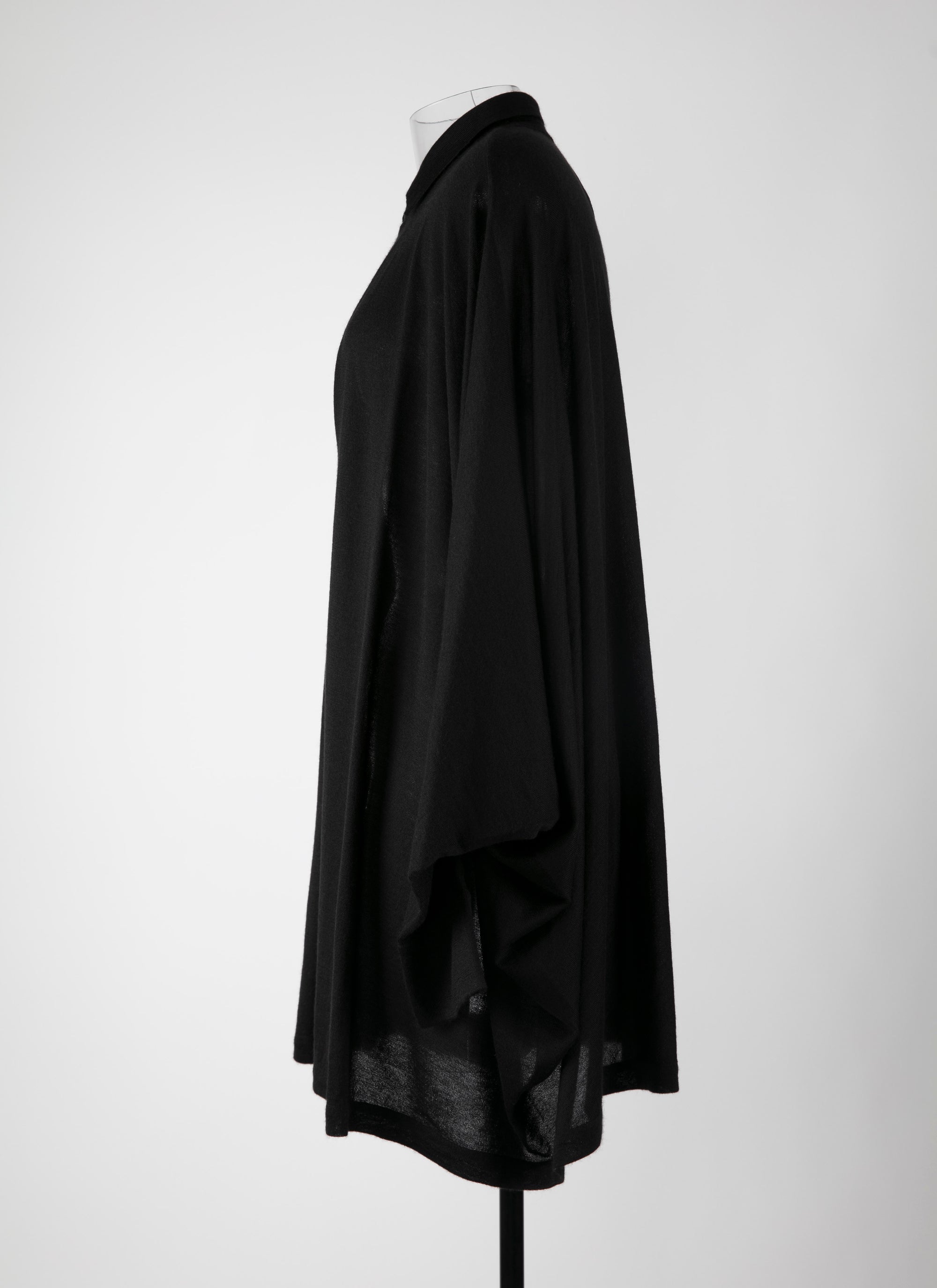 Wide cashmere shirt - Black