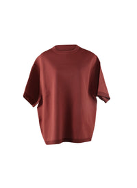 Pull à manches courtes en maille - Grenat