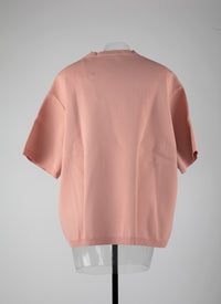 Pull à manches courtes en maille - Rose Chair