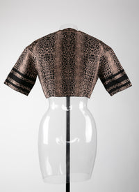 Animal jacquard knit jumper - Black & Flesh