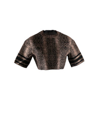 Animal jacquard knit jumper - Black & Flesh