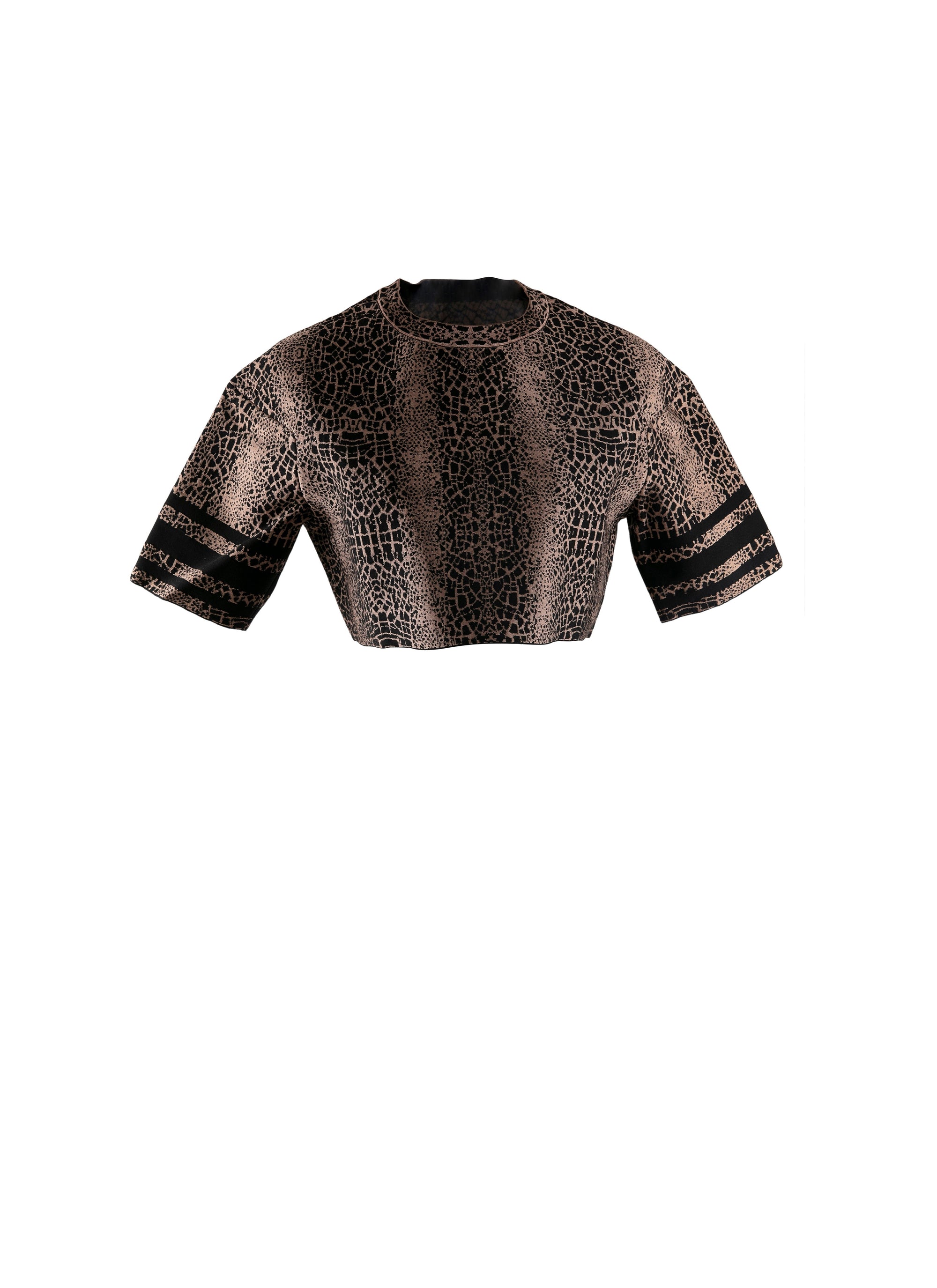 Animal jacquard knit jumper - Black & Flesh