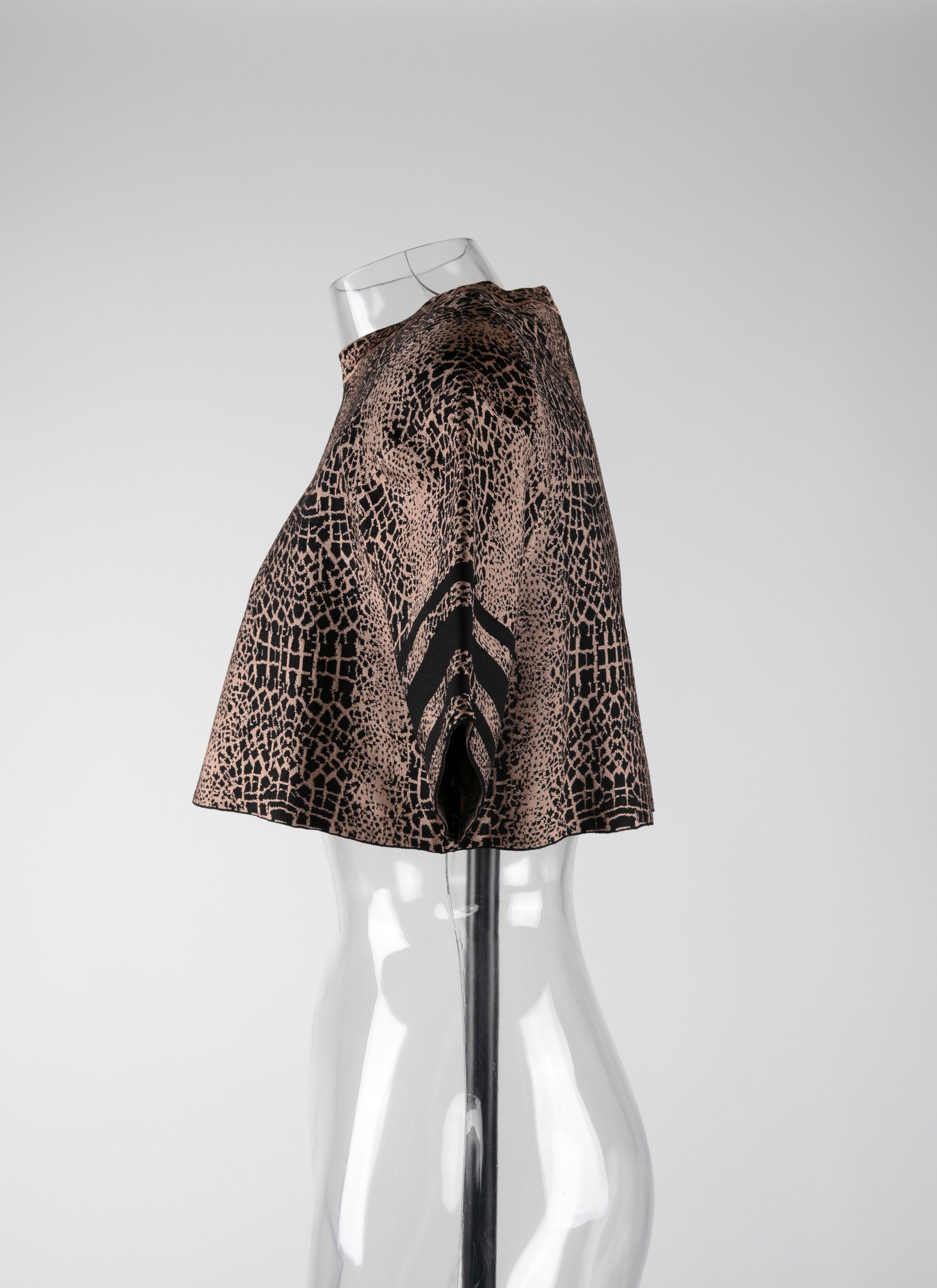 Animal jacquard knit jumper - Black & Flesh