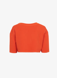 Pull court en maille - Orange