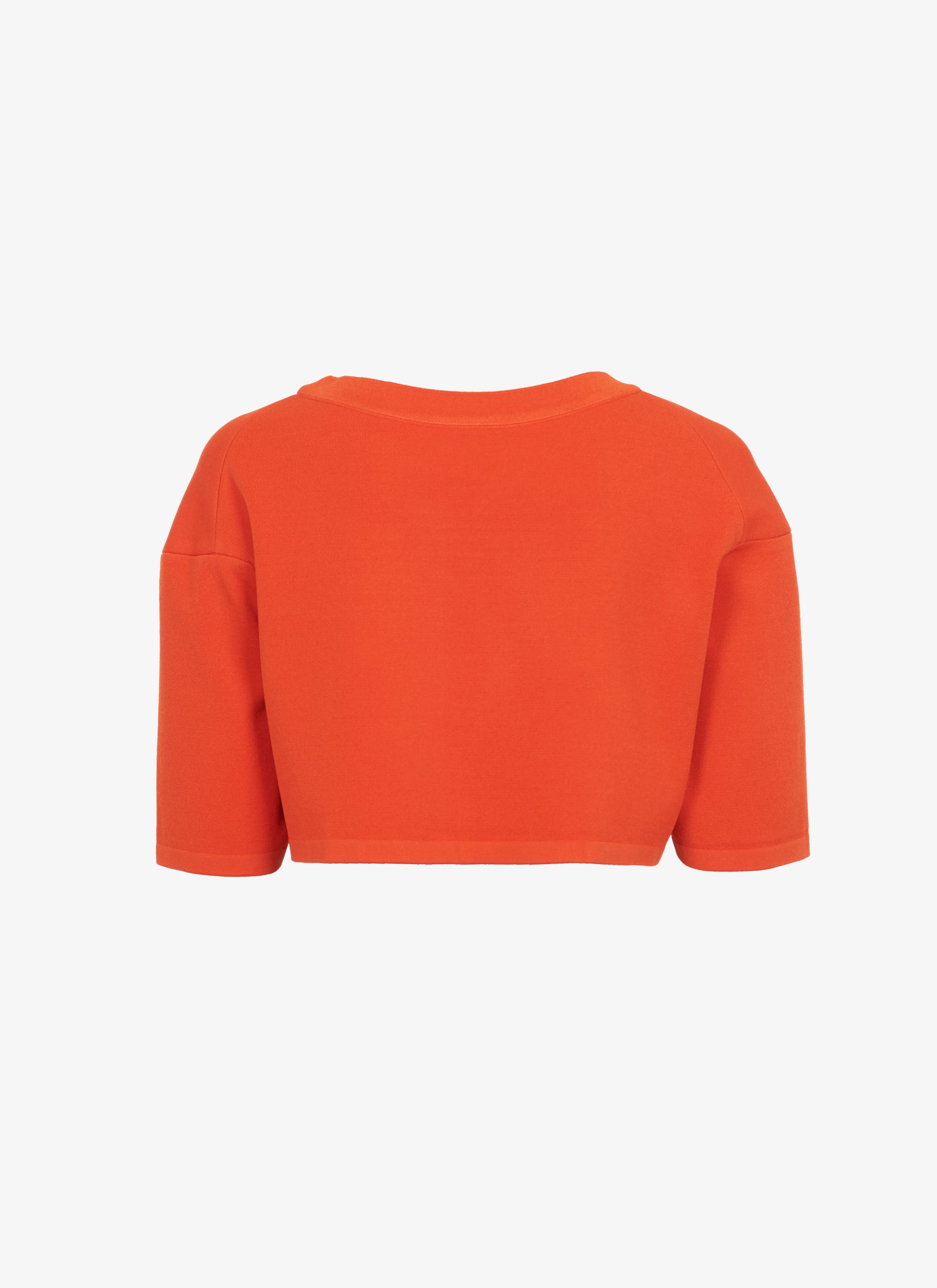Pull court en maille - Orange