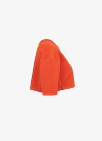 Pull court en maille - Orange