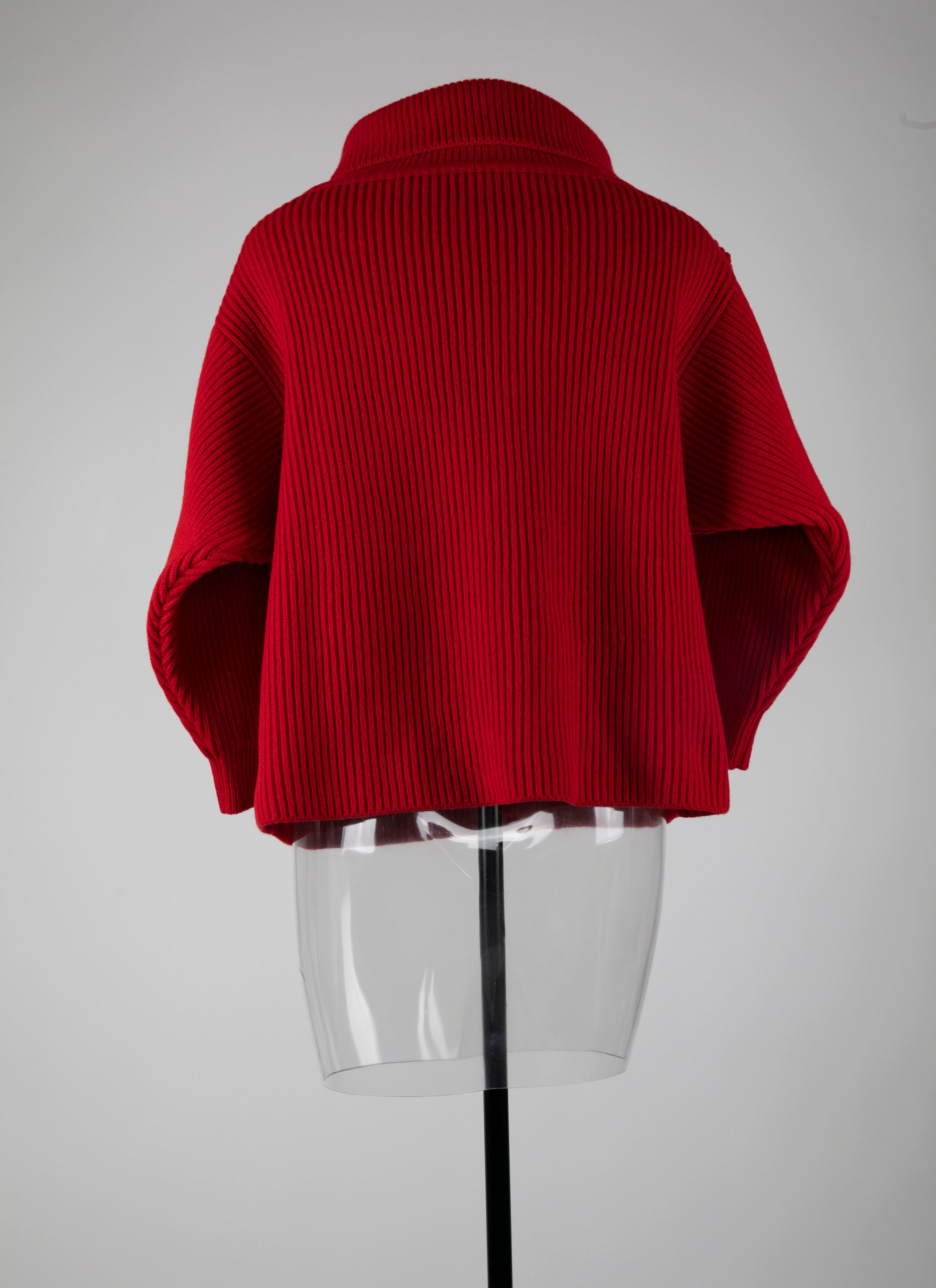 Pull décontracté à manches longues en laine - Ecarlate