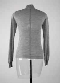 Cashmere long sleeve turtleneck jumper - China Grey